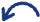 White curved arrow