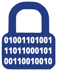padlock with binary