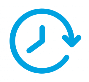 moving clock outline logo