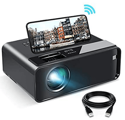 projector with phone holder