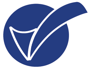 dark blue tick with circle background 2